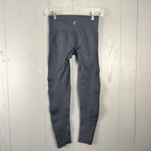 Zyia Active Leggings XS/ S Gray Textured Compression High Waist 25 in Inseam